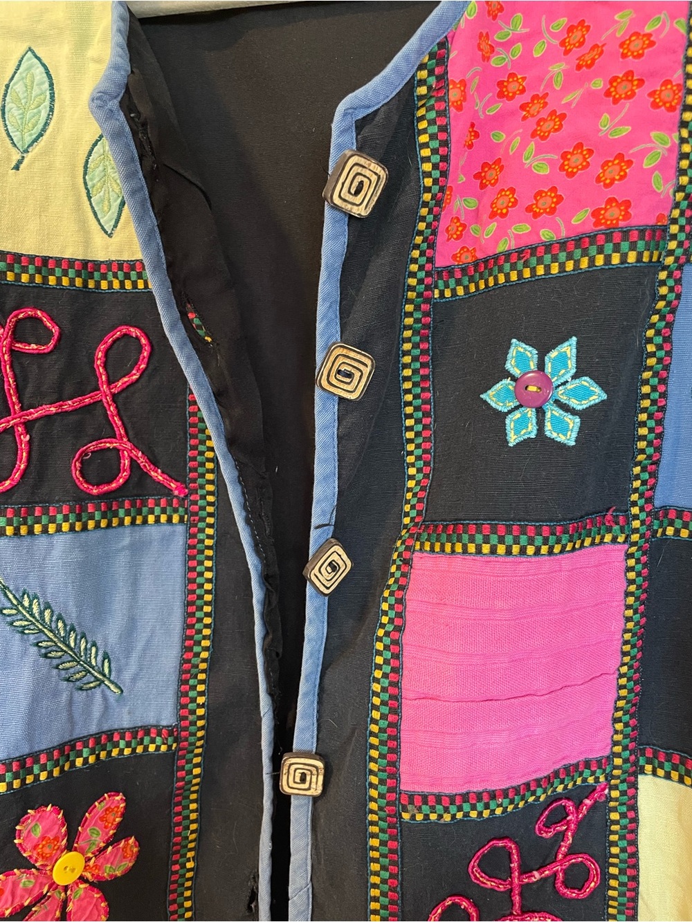 Patchwork Embroidered Open-Front Jacket - Picture 5 of 6